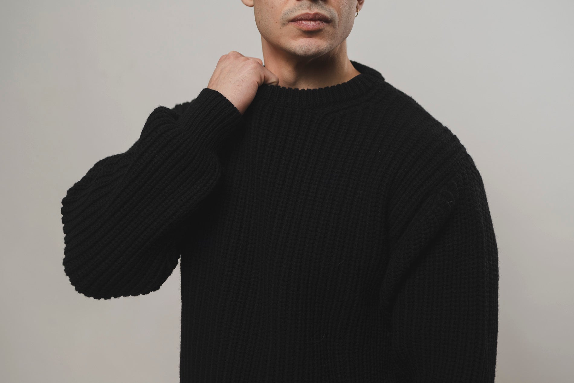 The Pettino Sweater — Dark Winter’s Night Black